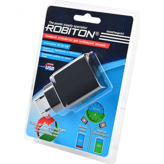 Адаптер/блок питания ROBITON QuickCharger3.0 14721 Адаптер/блок питания ROBITON QuickCharger3.0 14721