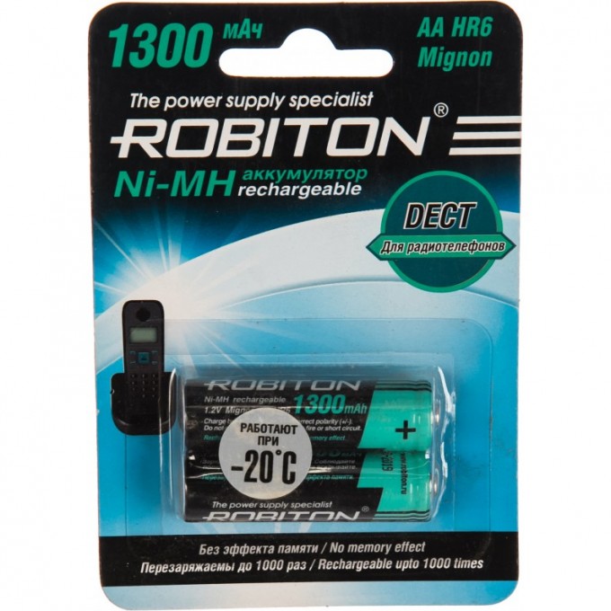 Аккумулятор ROBITON 1300MHAA-2 13902 Аккумулятор ROBITON 1300MHAA-2 13902
