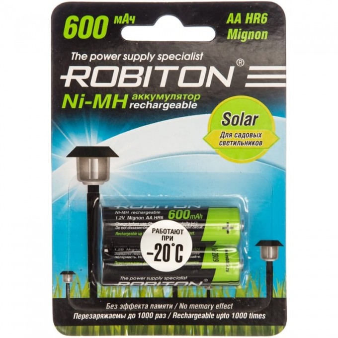 Аккумулятор ROBITON 600MHAA-2 13905 Аккумулятор ROBITON 600MHAA-2 13905