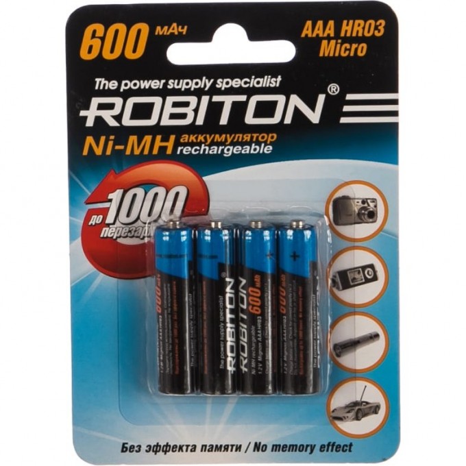Аккумулятор ROBITON 600MHAAA-4 08795 Аккумулятор ROBITON 600MHAAA-4 08795