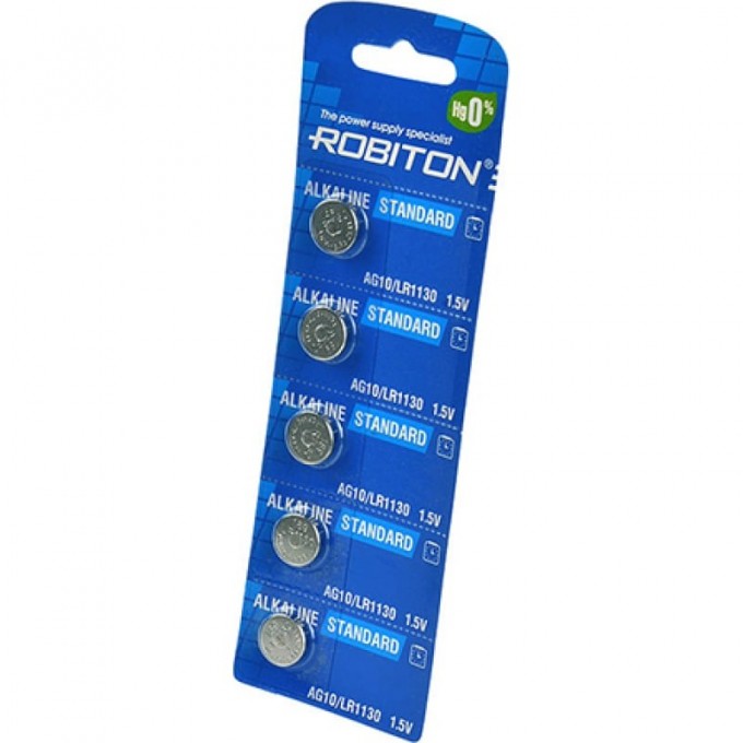 Элемент питания ROBITON R-AG10-0-BL5 16944 Элемент питания ROBITON R-AG10-0-BL5 16944