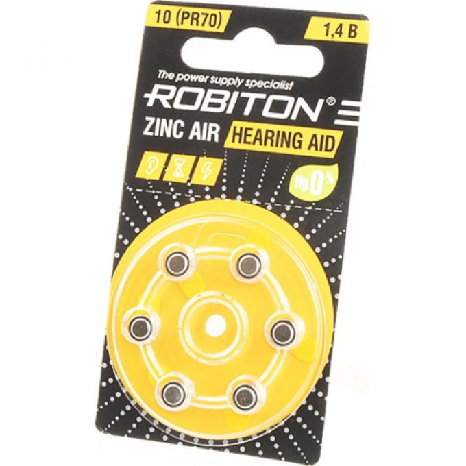 Элемент питания ROBITON R-ZA10-BL6 16911 Элемент питания ROBITON R-ZA10-BL6 16911