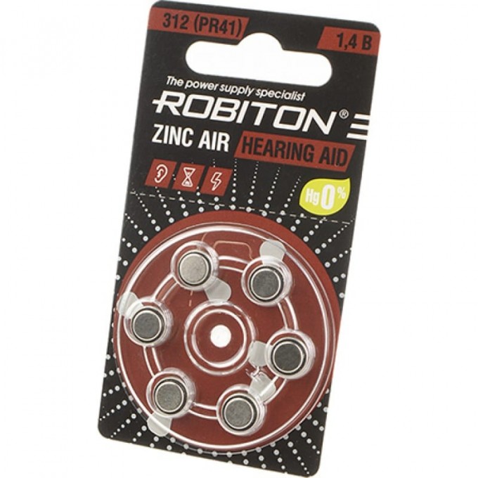 Элемент питания ROBITON R-ZA312-BL6 16913 Элемент питания ROBITON R-ZA312-BL6 16913