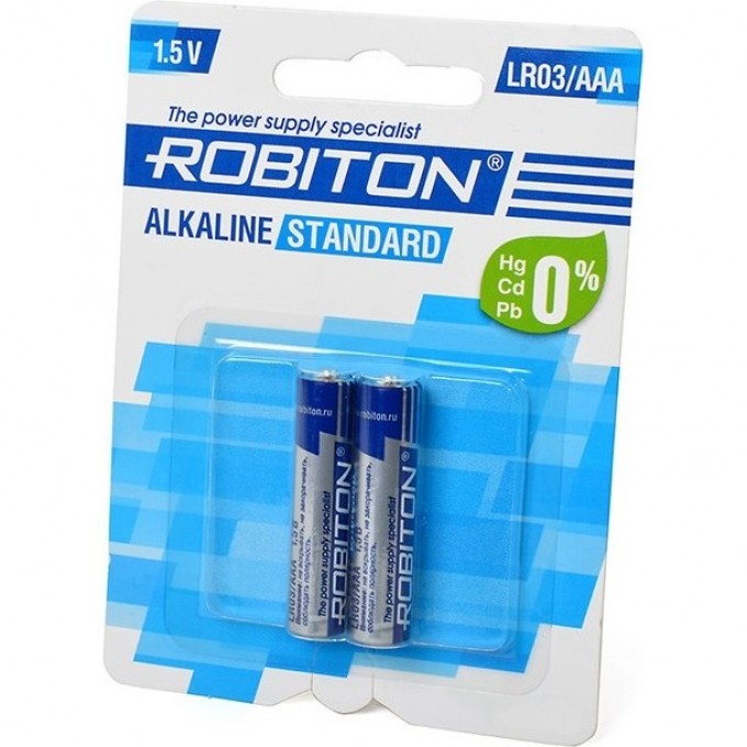 Элемент питания ROBITON STANDARD LR03 BL2 12293 Элемент питания ROBITON STANDARD LR03 BL2 12293