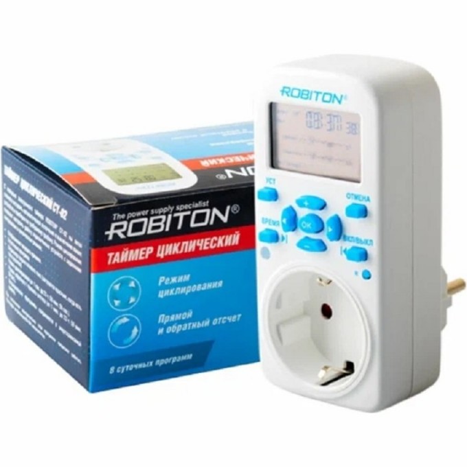 Розетка-таймер ROBITON CY-02 циклический 18103 Розетка-таймер ROBITON CY-02 циклический 18103